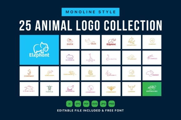 25 Animal Logo Collections Graphics for Local Branding
