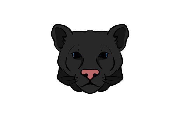 Black Puma Animal Clipart Artwork