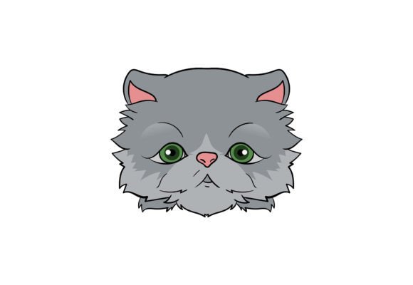 Cat Face Character Art Graphics