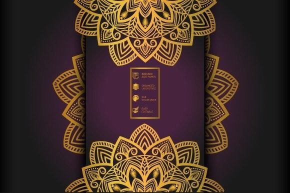 Golden Mandala Graphics for Creative Backgrounds