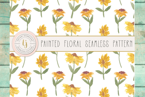 Painted Yellow Flowers Graphics for Local Branding