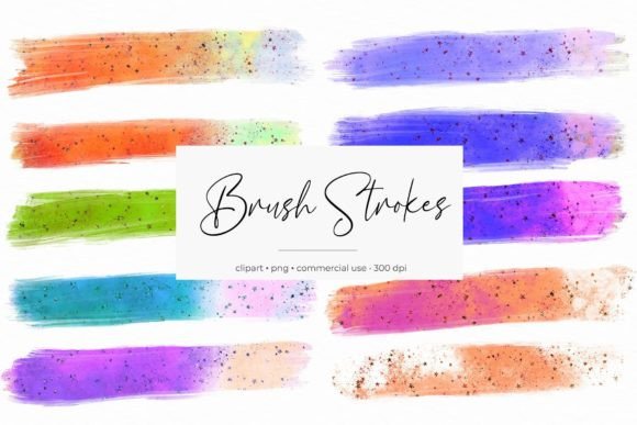 Space Brush Strokes Clipart for Local Business Branding